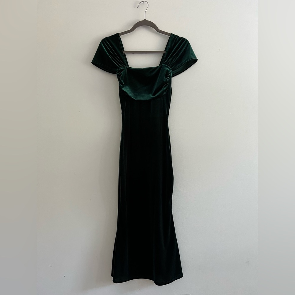 Green Velvet Dress- Windsor